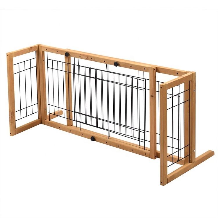 Freestanding Adjustable Indoor Black Tall Dog Solid Playpen Pets Fence Wholesale Dog Exercise Fence Square Tube Dog Play Pen