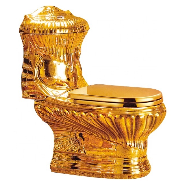 Vieany J-002 Golden toilet  two piece toilet wc toilet 24K golden Unique products in the world