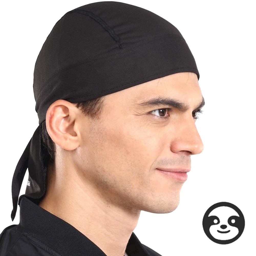 Sweat Wicking Head wrap scarf Pirate Cap Fishing Bandana Skull Cap Beanie Hat Patka Durag Adjustable Tie Strap