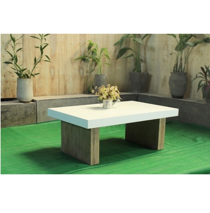 Modernist Coffee Table High Quality Steady Acacia Wood Trestle Dining Table Outdoor Furniture