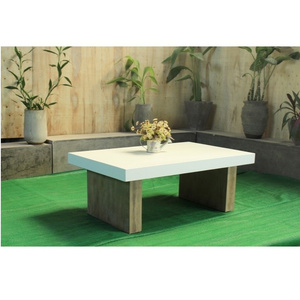 Modernist Coffee Table High Quality Steady Acacia Wood Trestle Dining Table Outdoor Furniture