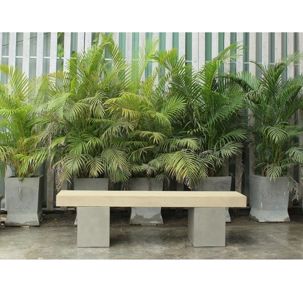 Custom Size Outdoor Solid Wood Patio Garden Patio Bench Seat For Public made in Vietnam