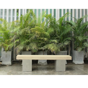 Custom Size Outdoor Solid Wood Patio Garden Patio Bench Seat For Public made in Vietnam