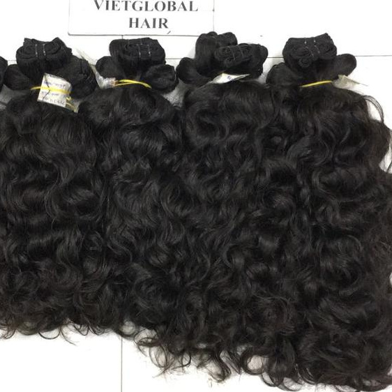 Raw unprocessed cambodian curly wavy virgin human hair vendors Vietglobal hair co