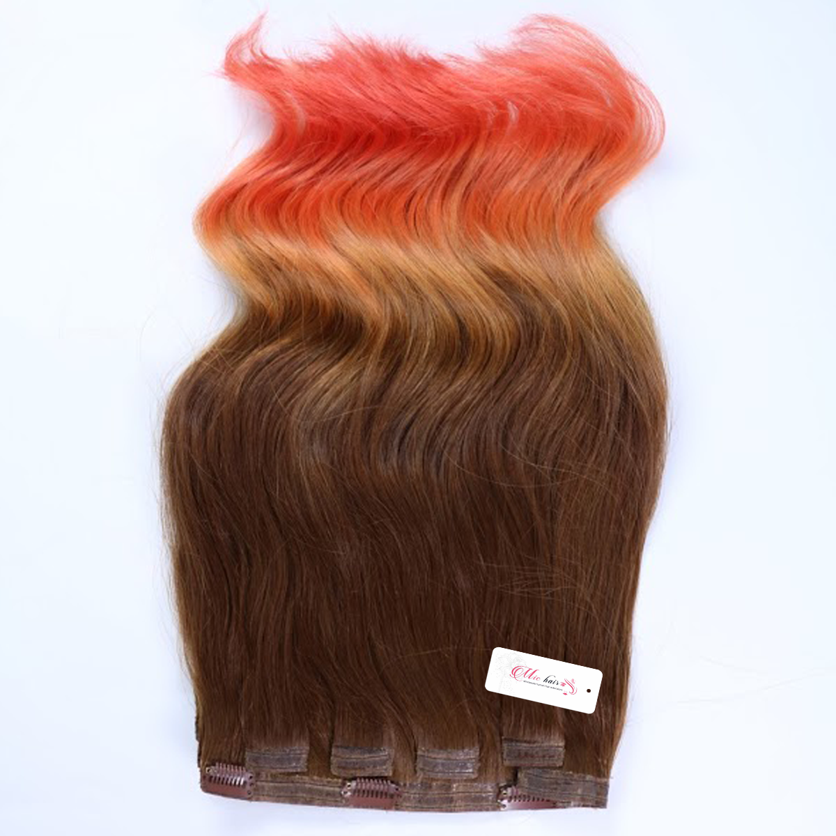 Hot Selling Direct Factory Wholesale 180G Lace Ombre Hair Clip In Extensions Weave Human Hair