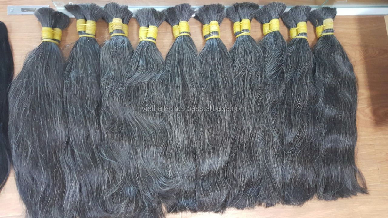 Grey Human Hair Extension For Braiding Brazilian Straight Hair