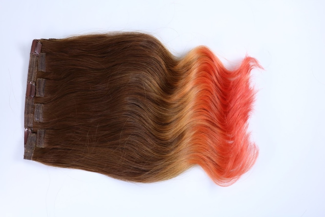 Hot Selling Direct Factory Wholesale 180G Lace Ombre Hair Clip In Extensions Weave Human Hair