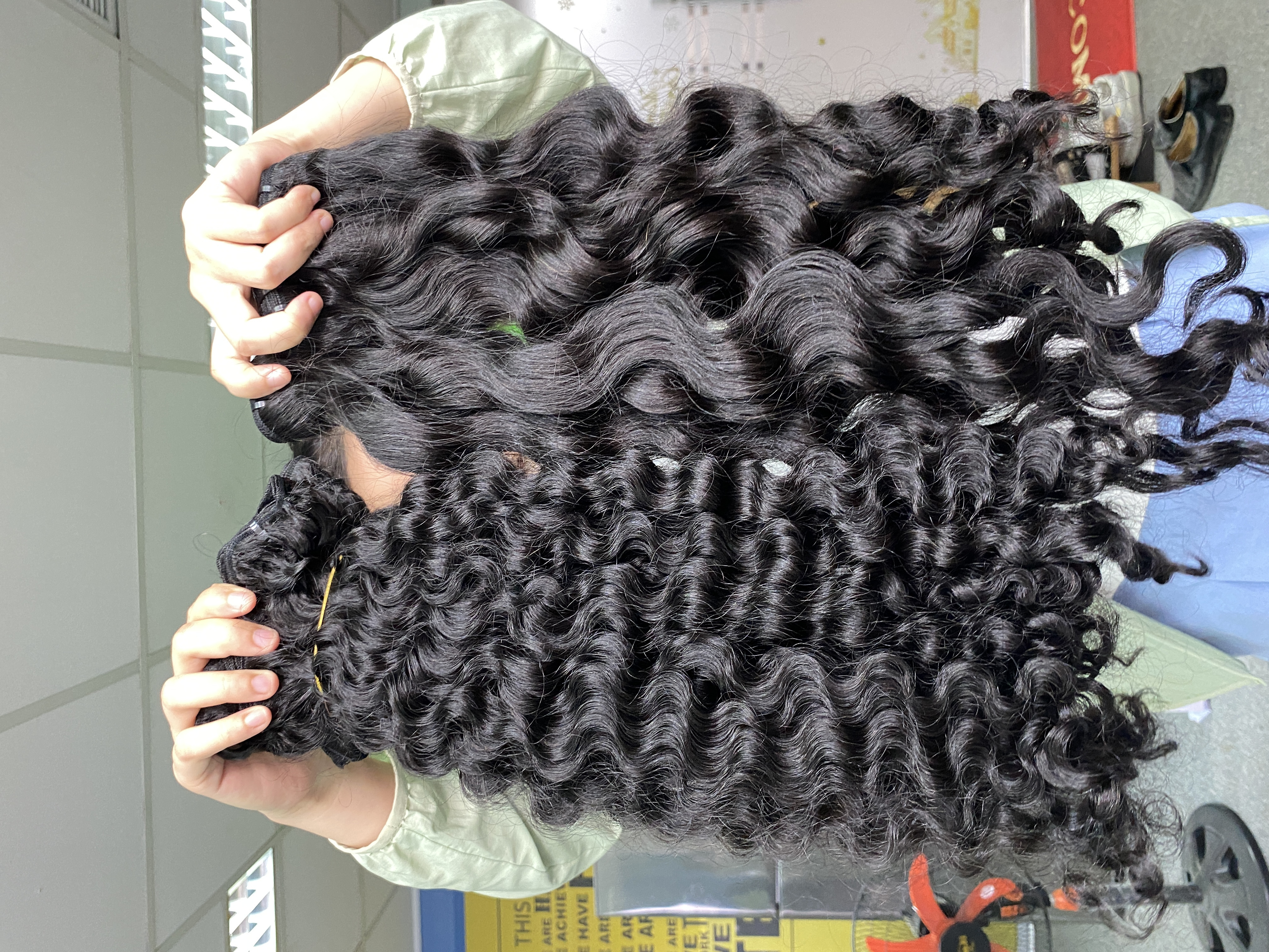 op Selling 100% Unprocessed Raw Burmese Curly Human Hair Curly Human Bundle Hair 12-32 inches From Vietlink Hair