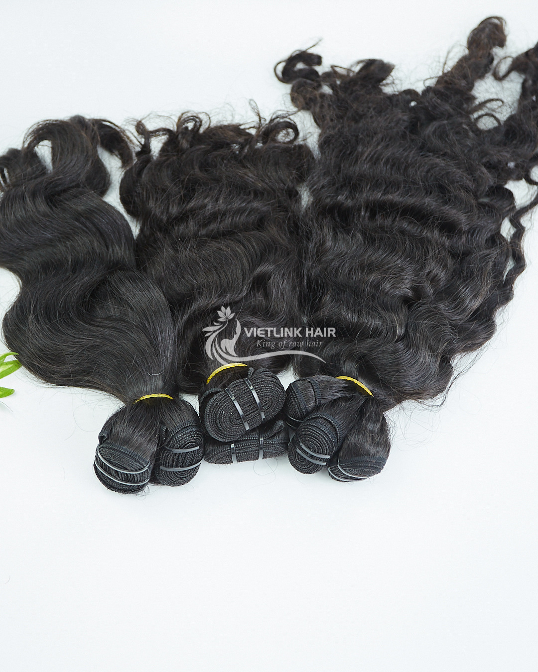 Long Cambodian Deep Wavy Raw Human Hair Bundle Weft Hair Vendors Bulk Order Double Drawn Bundle From Vietlink Hair