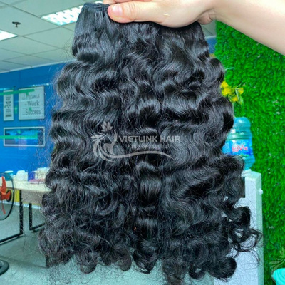 Cambodian Wavy Curly Bundles Raw Human Hair From Vietnamese Hair Vendor Cuticle Aligned Hair