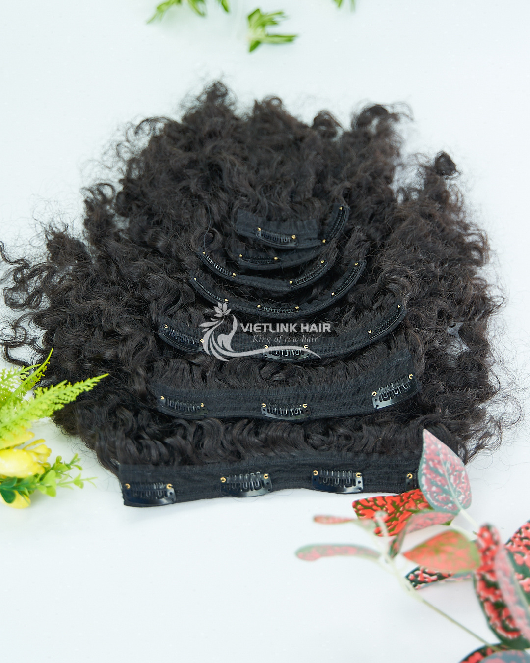 2023 Clip-in Extension Cheap Products Burmese Curly Remy Natural Vendor Top Raw Curly Hair Color Double Weight Material Silky