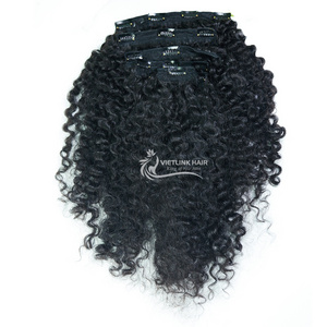 2023 Clip-in Extension Cheap Products Burmese Curly Remy Natural Vendor Top Raw Curly Hair Color Double Weight Material Silky