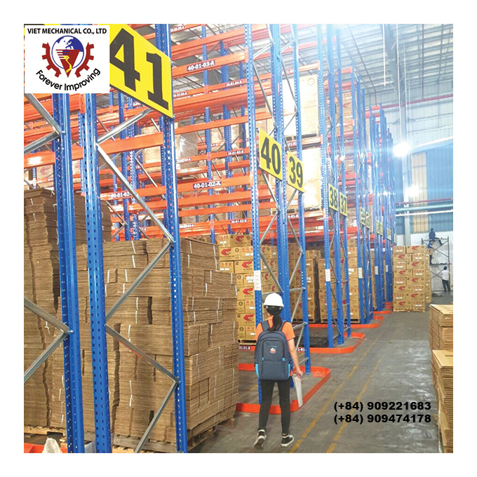 Industrial Warehouse VNA Floor Racking System Very Narrow Aisle Steel Shelf Storage Shelving for Stacking Racks & Shelves