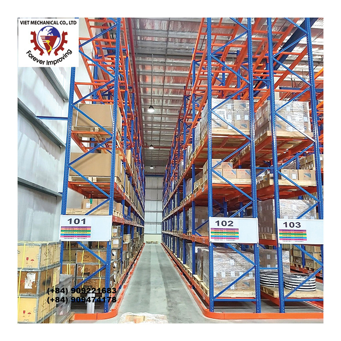 Industrial Warehouse VNA Floor Racking System Very Narrow Aisle Steel Shelf Storage Shelving for Stacking Racks & Shelves