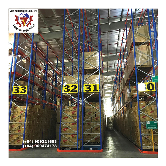 Industrial Warehouse Storage Steel Racking System Heavy Duty Very Narrow Aisle (VNA) Racking System