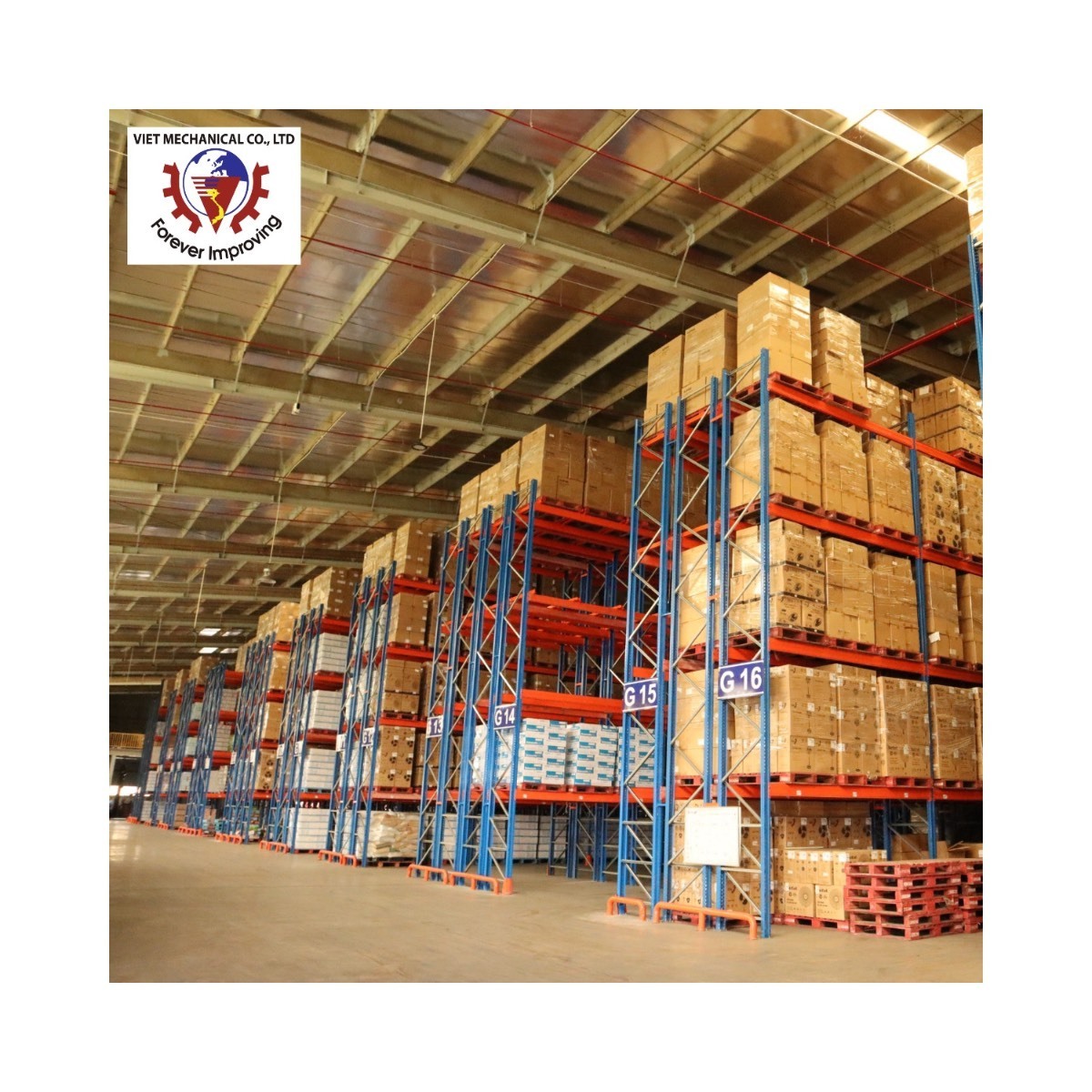 Hot Sale pallet racking warehouse storage heavy duty pallet shelving double deep racking system from Viet Mechanical