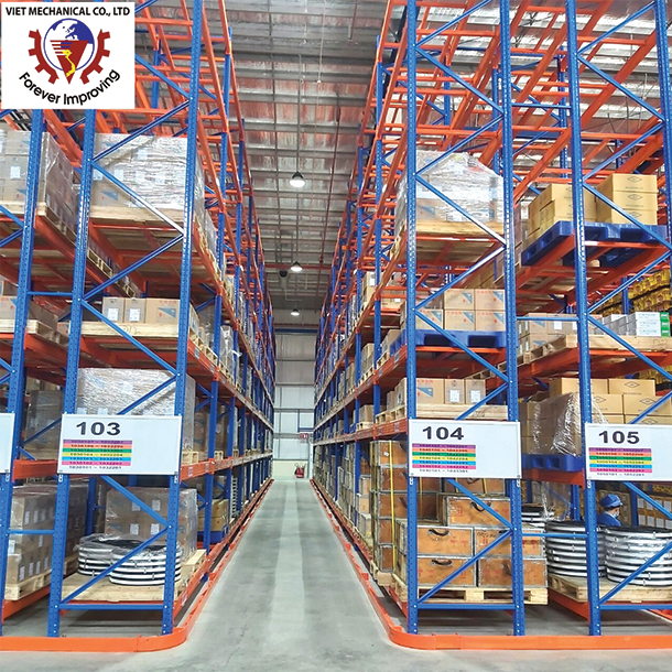 Shelving Rack high bay industrial shelves Narrow Aisle Heavy Duty metal Warehouse Storage Made in Vietnam