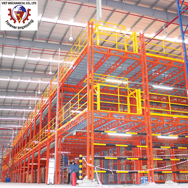 VIET MECHANICAL Factory Mezzanine garage shelf for heavy duty shelving pallets garage shelving Warehouse Rack