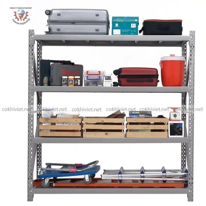 Multi Layers Medium Duty Aluminium Storage Rack for warehouse or industry From Vietnam