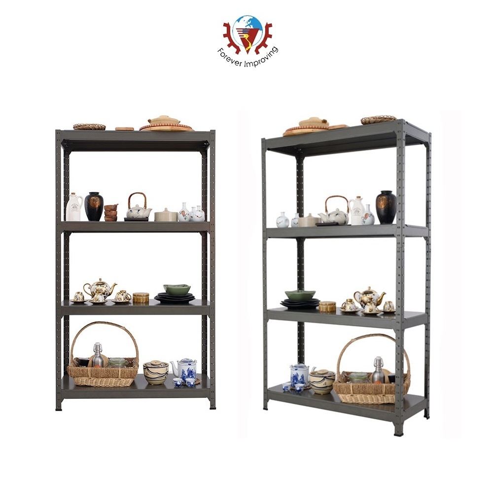 Adjustable Industrial 4 Layer Warehouse Heavy Shelves System Storage Rack Garage Shelving Longspan Shelving