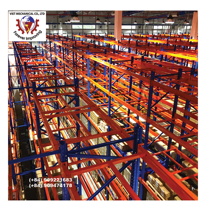 Industrial Warehouse Storage Steel Racking System Heavy Duty Very Narrow Aisle (VNA) Racking System