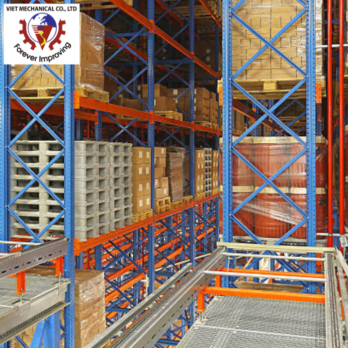 Customized ASRS Racking System Metal Shelf Heavy Duty Shelving Stacking Racks & Shelves made in Vietnam