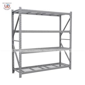 Multi Layer Boltless Shelving Racking Systems Industrial Warehouse Storage Rack Shelf Customized With Slotted Angle Design