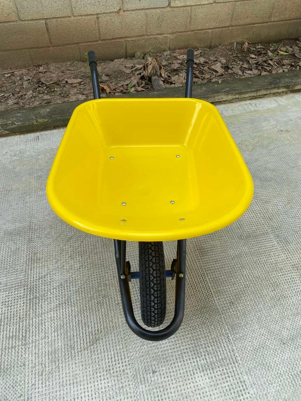 INDUSTRIAL WHEELBARROWS PLASTIC TRAY AND GALVANIZED OR POWEDER COATING FRAME 90L 130L WHEELBARROW DOUBLE WHEEL WHEELBARROW