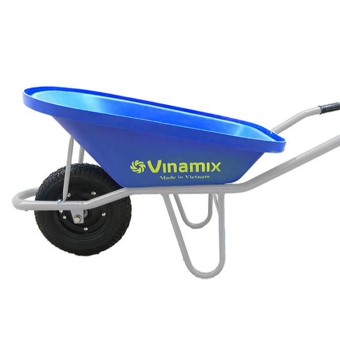 INDUSTRIAL WHEELBARROWS PLASTIC TRAY AND GALVANIZED OR POWEDER COATING FRAME 90L 130L WHEELBARROW DOUBLE WHEEL WHEELBARROW