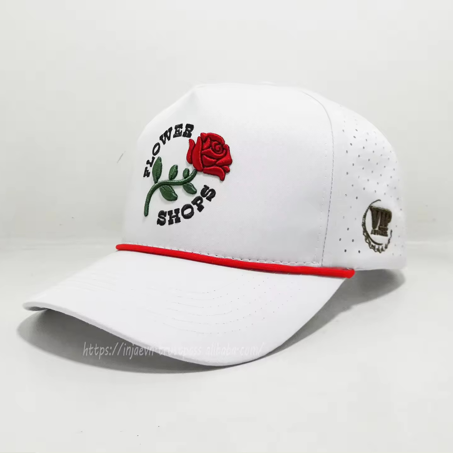 Custom Embroidery Logo Baseball Caps With Laser Cut High Quality Sport Golf Hats with Rope Men Waterproof Men Hats DOM107