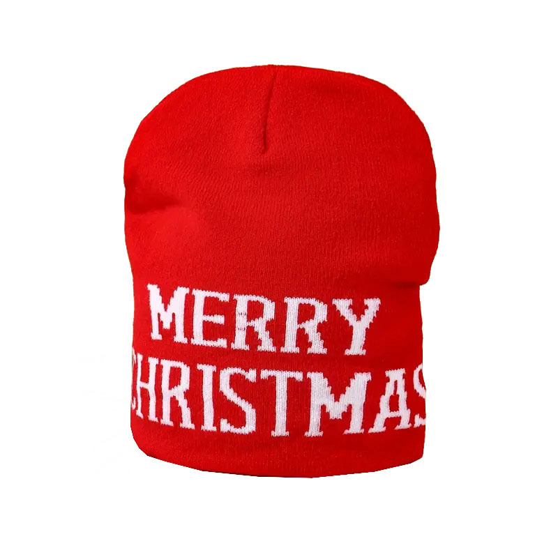 Cute Cartoon Christmas Beanie Merry Christmas Reindeer Jacquard Wholesale Beanie Coldproof Beanies For Man Women Family Gifts