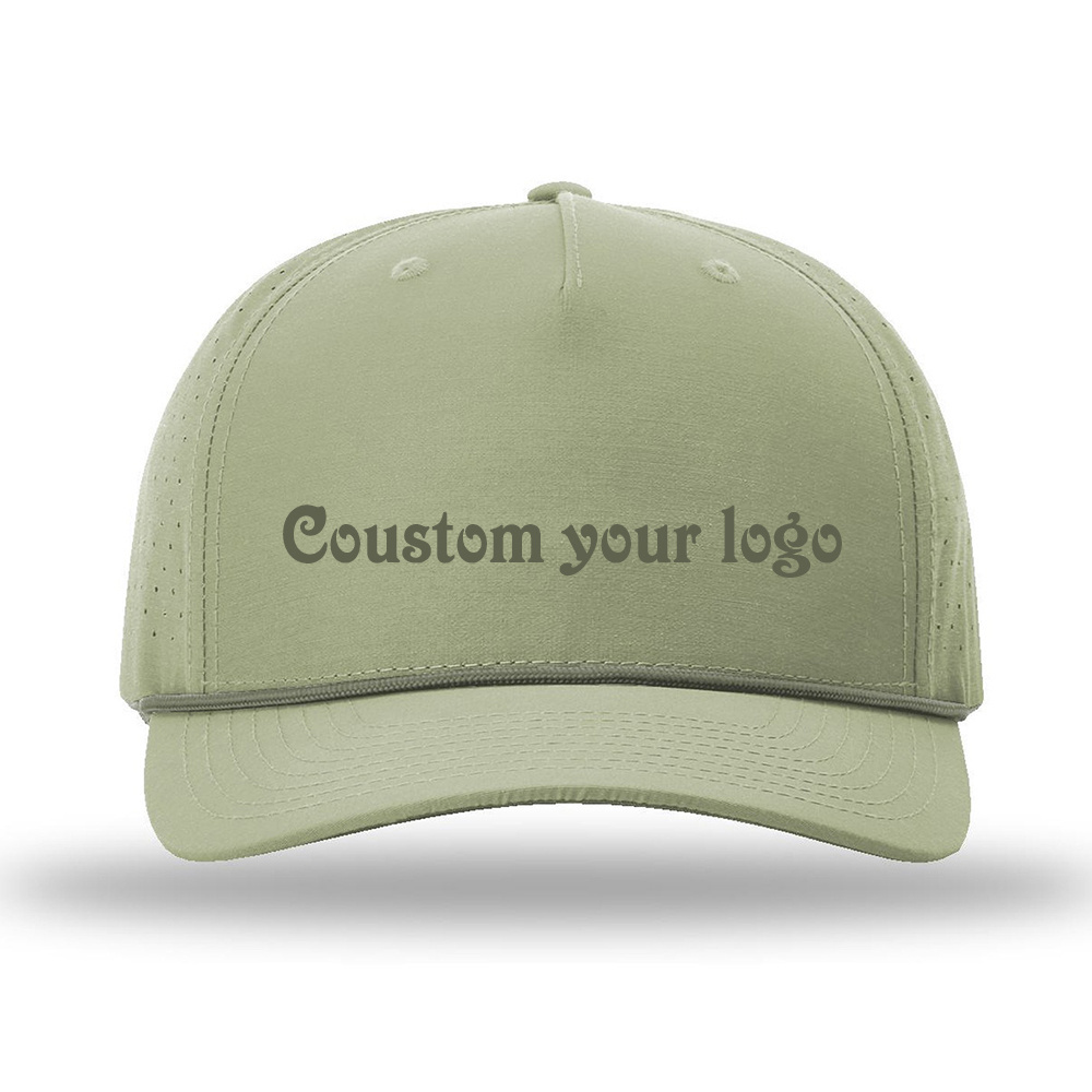 3D Custom Embroidered Richardson 355 Performance Rope Cap Laser Cut Mesh Back Trucker Cap LOGO custom promotional Caps with Rope