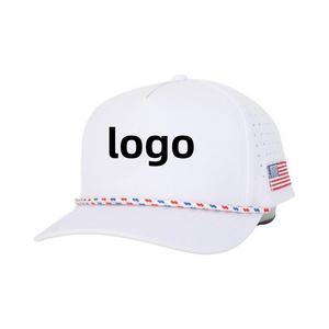 3D Custom Embroidered Richardson 355 Performance Rope Cap Laser Cut Mesh Back Trucker Cap LOGO custom promotional Caps with Rope