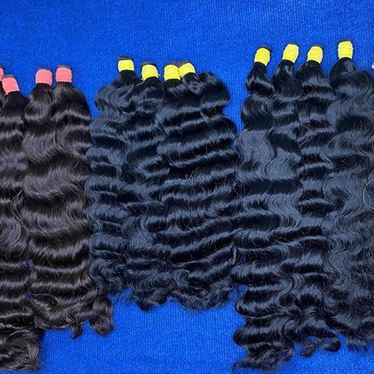 Wholesale raw indian vietnamese bulk virgin human hair deep wave bulk braiding human hair for braiding