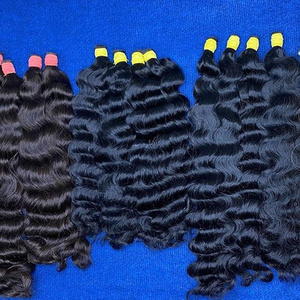 Wholesale raw indian vietnamese bulk virgin human hair deep wave bulk braiding human hair for braiding