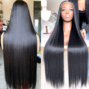 Wholesale raw vietnamese human hair lace front Transparent Virgin human hair transparent lace frontal wig vendors human hair