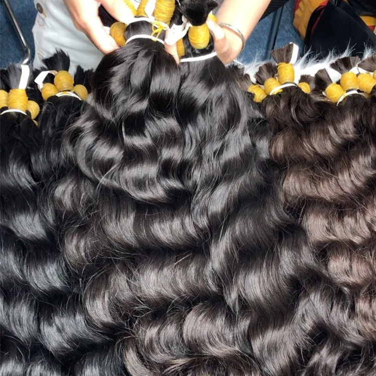 Wholesale raw indian vietnamese bulk virgin human hair deep wave bulk braiding human hair for braiding