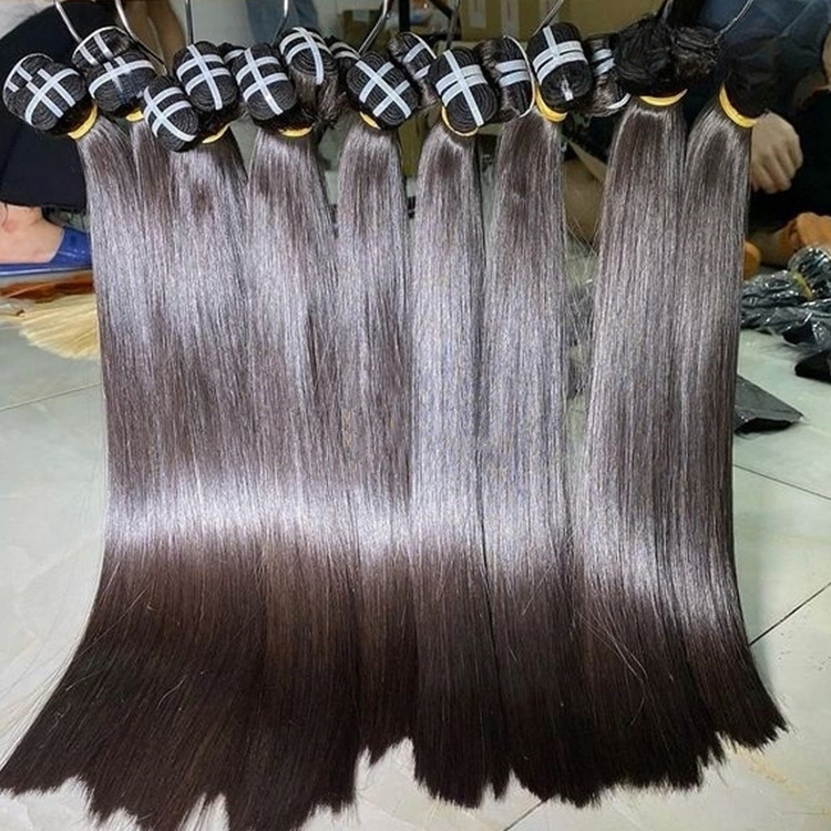 vietnam bone straight super double drawn raw human hair bundles raw cambodian single donor hair bundles vendors