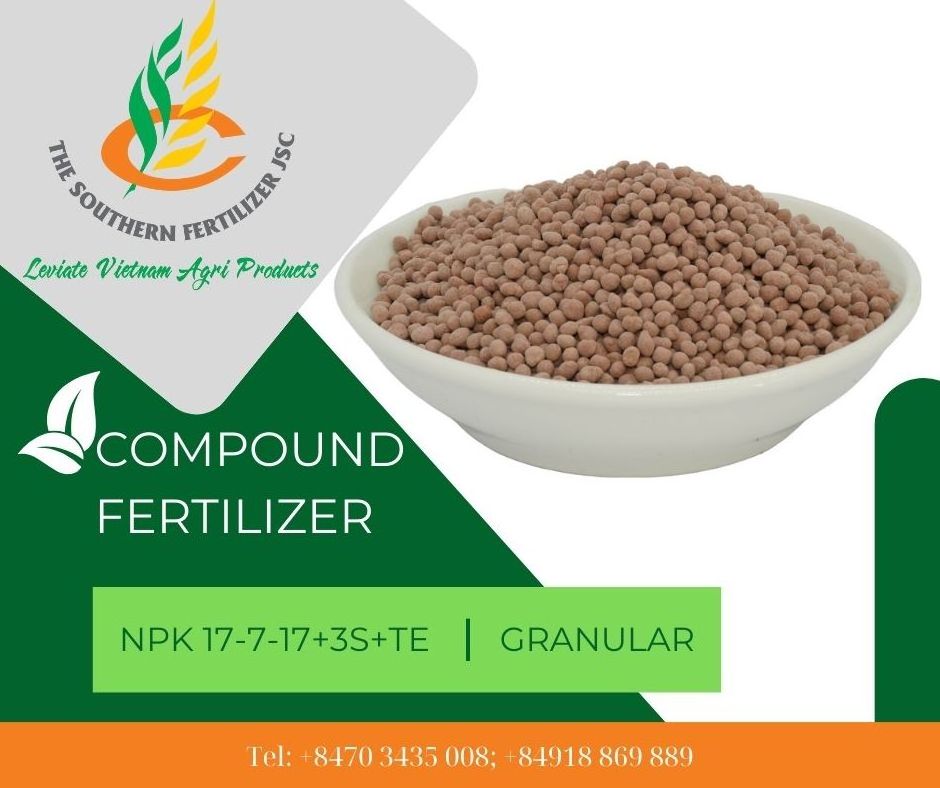 Best seller NPK 17-7-17+3S+TE High Quality Granular Compound Fertilizer Agriculture Fertilizers Npk