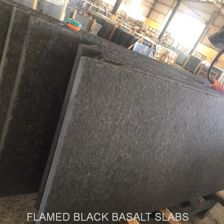 Wholesale Vietnam Black Basalt Flamed Tile Black Basalt Slab Vietnam Black Basalt Slabs Made In Viet Nam