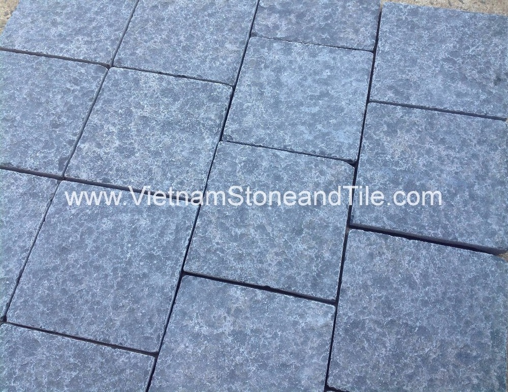 Black Basalt Flamed Floor Tiles, Vietnam Black Basalt Flamed Tile