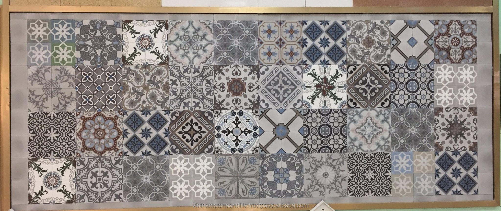 Vietnam Product Made in Vietnam Cement Tiles Handmade Moroccan Barcelona Tiles Cladding Wall Flexible Tiles for Floor