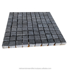 Wholesale Price Basalt Cobbles 10x10x10cm Best Quality Natural Marble Black Grey Basalt Tiles for Indoor Outdoor Cladding