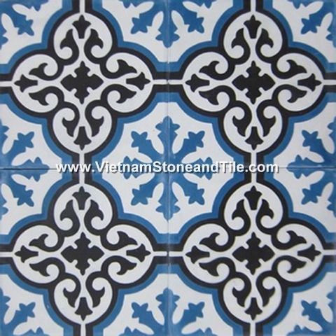 Non-Slip Wear Resistant Traditional Cement Handmade Tile Floor And Wall Application In Vietnam