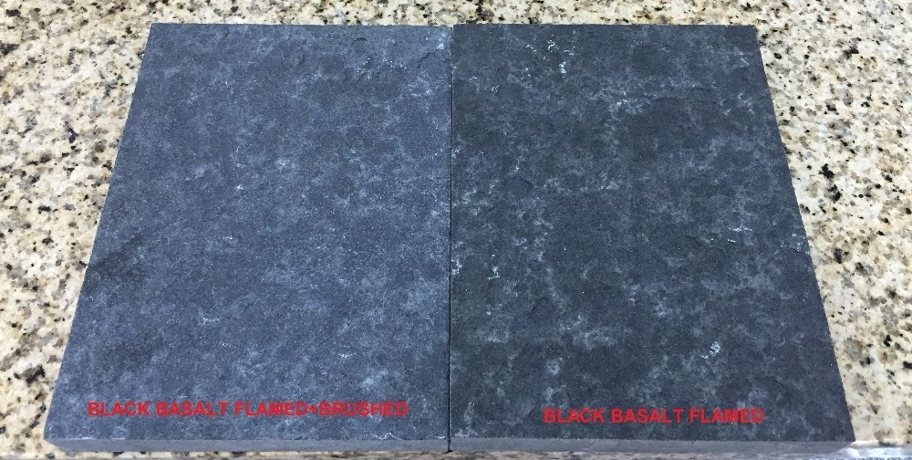 Black Basalt Flamed Floor Tiles, Vietnam Black Basalt Flamed Tile