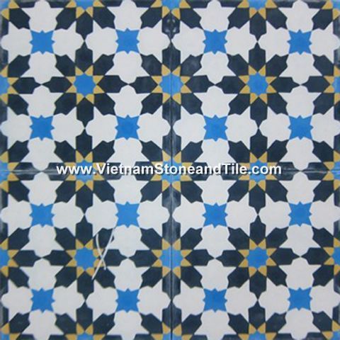 Non-Slip Wear Resistant Traditional Cement Handmade Tile Floor And Wall Application In Vietnam