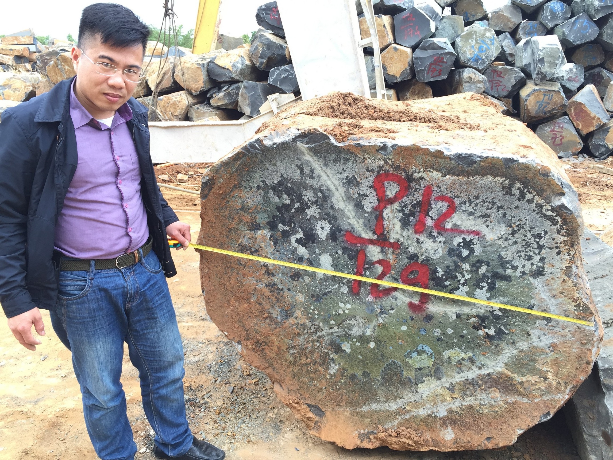 Basalt bench, Black Basalt from Vietnam