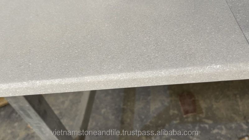 Customized Size Dark Grey Marble Bluestone Sandblasted Bullnose Stormy Swimming Pool Tiles from Vietnam Manufacturer