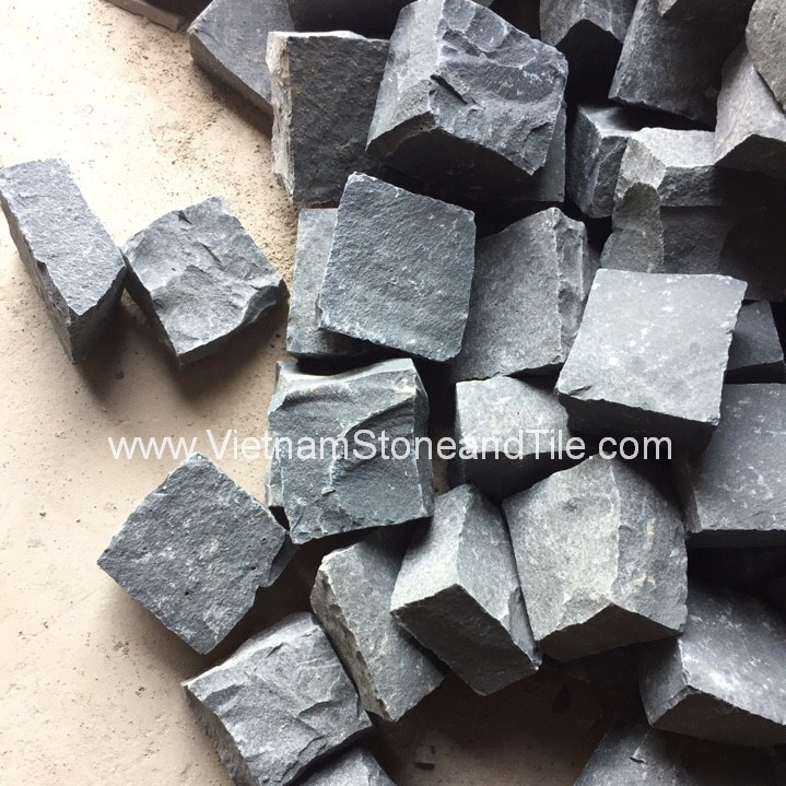 Stone From Vietnam, Black and grey Basalt cobble/cubic