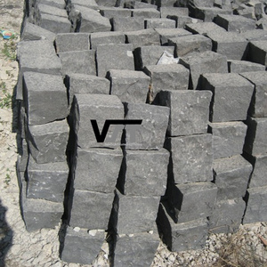 Basalt Rock Split, Vietnam Black and grey Basalt cobble (cubic)